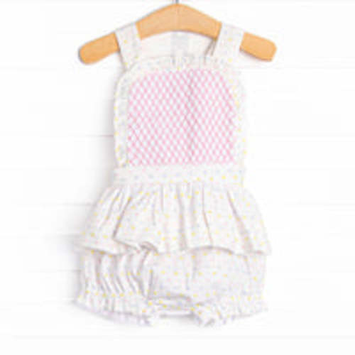 Criss-cross Colors Smocked Diaper Set, White – Stitchy Fish