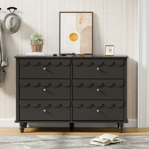 Charlton Home® Dorlan 6 Drawer 43.1" W Laced Dresser & Reviews | Wayfair
