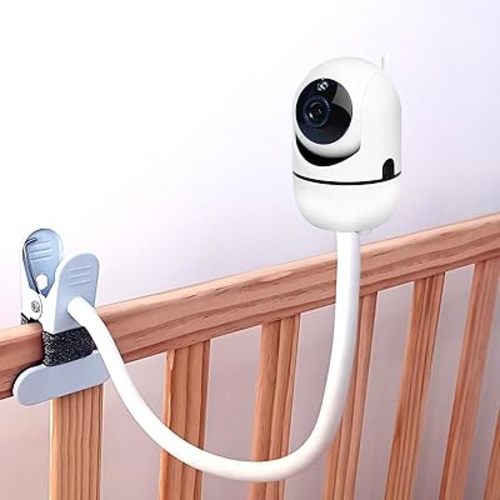 Baby Monitor Mount, 360°Adjustable, No Drill Install, Safe to Baby and Furniture, Baby Monitor Clip Baby Camera Mount for Crib Room, Compatible with HelloBaby HB65 HB66 HB6550 HB6558 HB248 Hello Baby