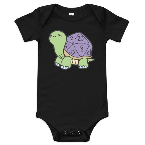 D20 Turtle Baby short sleeve one piece – Level 1 Gamers
