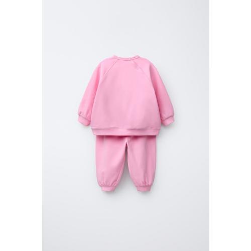 SWEATSHIRT AND JOGGER PANTS SET - Mid-pink | ZARA United States
