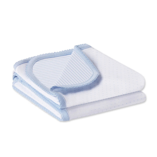 LAKE | Reversible Baby Blanket in French Blue