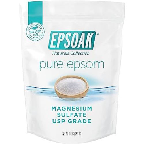 Epsoak USP Epsom Salt - 10 lb. Bulk Bag Magnesium Sulfate USP Unscented, Made in The USA, Cruelty-Free Certified