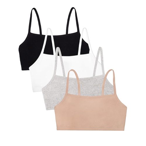 Fruit of the Loom Women's Multi-Pack Spaghetti Strap Cotton Sports Bra