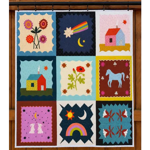 Storybook Baby Quilt | Whimsical Nursery Blanket, Toddler Heirloom Quilt