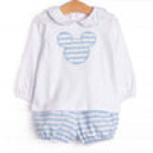 Mouse Memories Long Sleeve Bloomer Set, Blue – Stitchy Fish