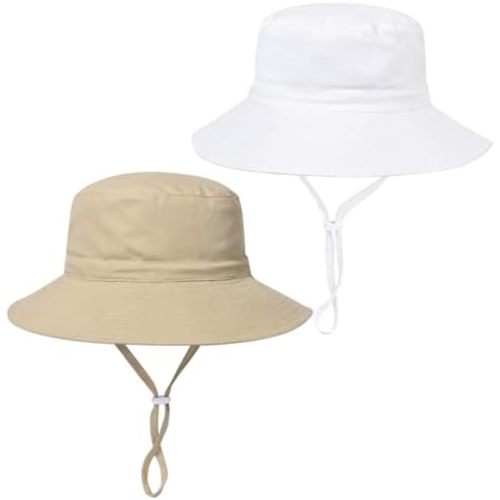 Baby Toddler Sun Hat,Boys Girls Bucket Hat for Kids UPF 50+ Sun Protective Child Summer Beach Hats 0-5 Years