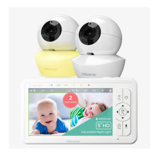 Babysense HD S2: Video Baby Monitor with 2 Cameras, Non Wifi, Split Sc