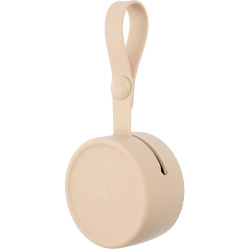 Skip Hop Baby Silicone Pacifier Holder Case with Easy-Access Opening and Strap, Fits 2 Pacifiers, Oat