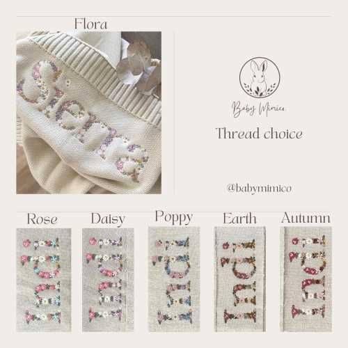 Personalized Baby Blanket – Embroidered Name Blanket – Custom Cotton Baby Blanket – Newborn Gift – Floral Baby Shower Gift