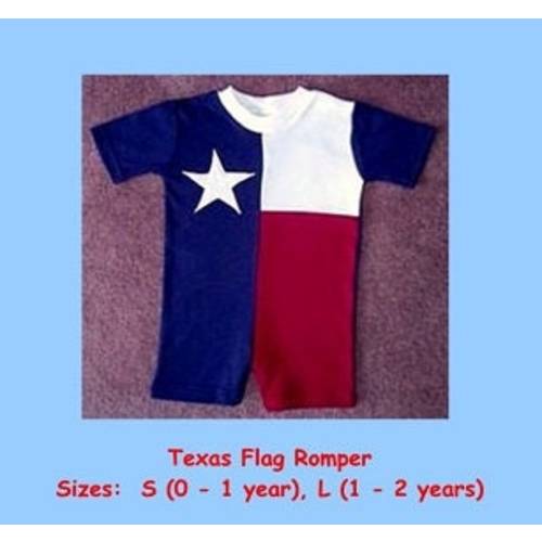 Baby Rompers designed by Stately to capture the Texas Flag. Baby will delight everyone when wearing this Texas rompers
