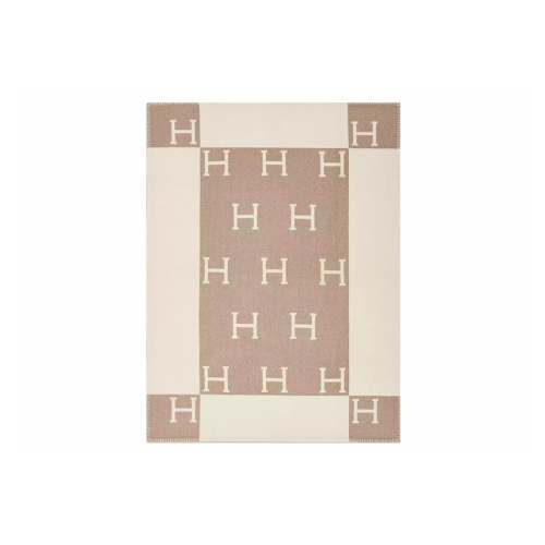Hermes Avalon Baby Blanket Noisette Moyen/Blanc