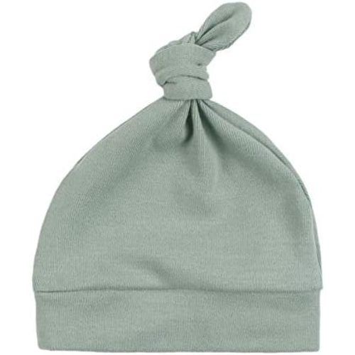 JANGANNSA Newborn Baby Hat Infant Baby Boys Beanie Top Knot Stretchy Hats for Girls 100% Organic Cotton