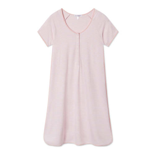 Pima Maternity Nightgown in English Rose Stripe — Medium