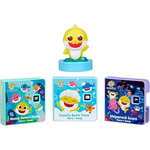 Little Tikes Story Dream Machine Baby Shark Family Collection, Storytime, Books, Audio Play Character, Gift and Toy for Toddlers and Kids Girls Boys Ages 3+ Years