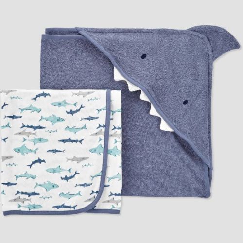 Baby Boys' Shark Hooded Bath Towel