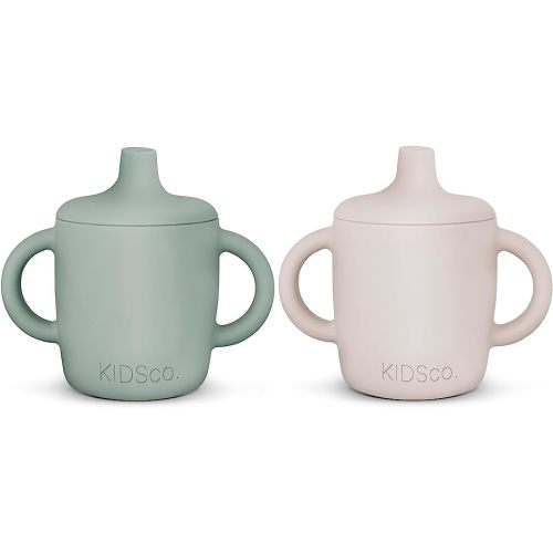 Silicone Sippy Training Cup for Baby 6 months and Up, 5oz - Sandy Shore and Green