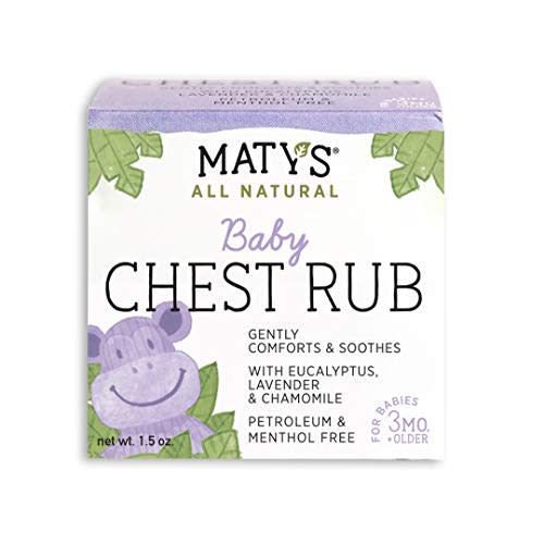 Maty's All Natural Baby Chest Rub - Petroleum Free - Made with Soothing Lavender and Chamomile - 1.5 oz.