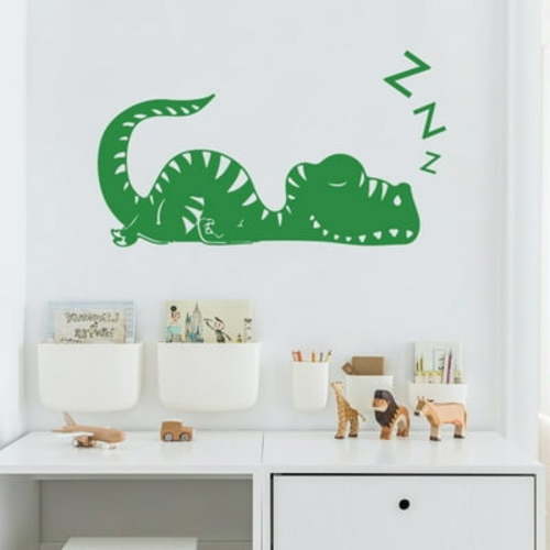 Removable Self-adhesive Wall Decals Nursery Kids Room Kids Boys Eco-friendly Decal Wall Sticker Cute Cartoon Sleeping Dinosaur