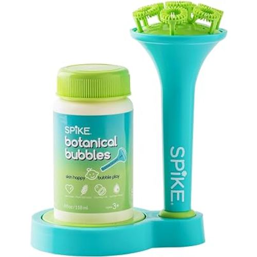 Innobaby Spike Bubble Blower with Mess Free Botanical Bubbles and Dipping Tray - Magic Wand Blows Oodles of Bubbles Without The Mess - Recommended for Speech, Visual & Motor Development