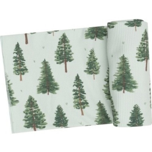Forest Trees Swaddle Blanket, Green - Angel Dear | Maisonette