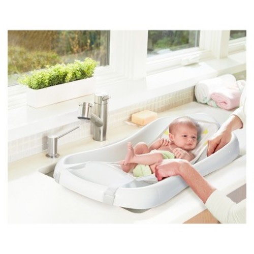 The First Years Sure Comfort Deluxe Newborn-to-Toddler Tub with Sling, Color: White