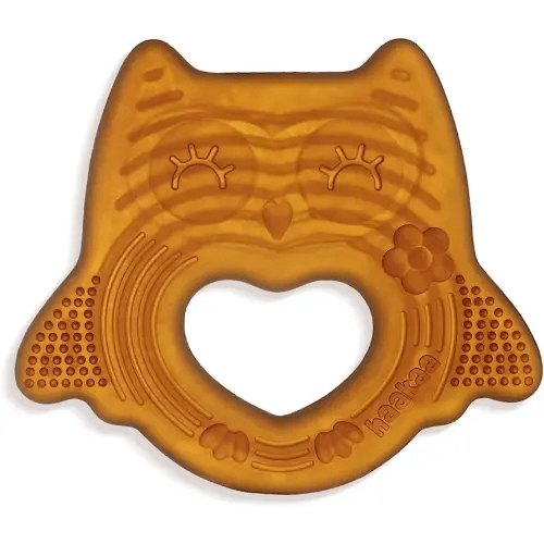 haakaa Silicone Owl Teether,Food-Grade Smiling Teething Toy for Infants, Soft Chew Toys for Babies, BPA Free, Toy for 3 Months+