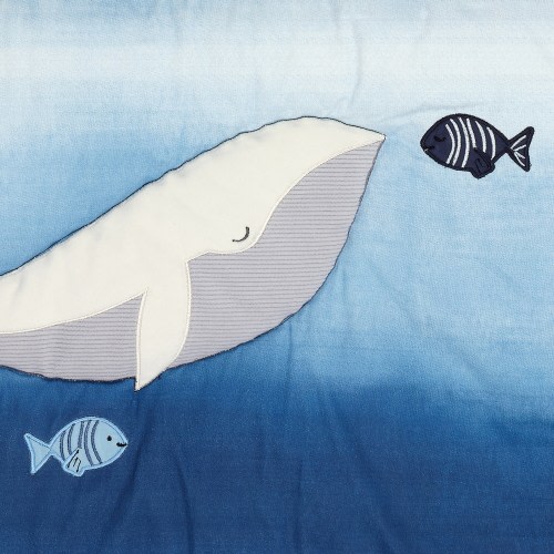 Lambs & Ivy Bubbles & Squirt 3-Piece Whale/Ocean Aquatic Baby Crib Bedding Set