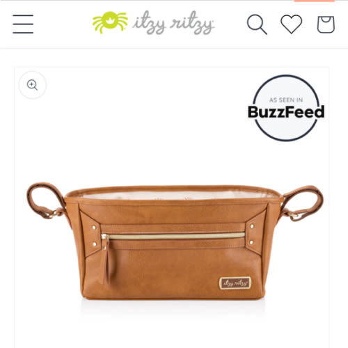 Stroller Caddy - Shop Itzy Ritzy's Stylish & Functional Baby Accessories. Cognac
