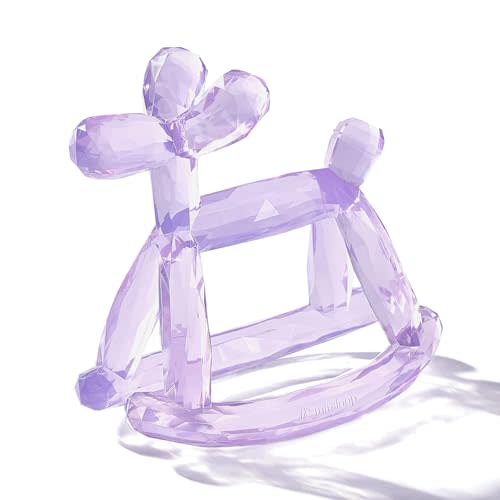 Miraloop Crystal Jelly Baby Teether – Jellydog Teething Relief Toy for Infants 3-6 Months, Silicone Handheld Teething Toy, BPA-Free, Odorless, Prevents Choking, Safe for Babies (Amethyt)