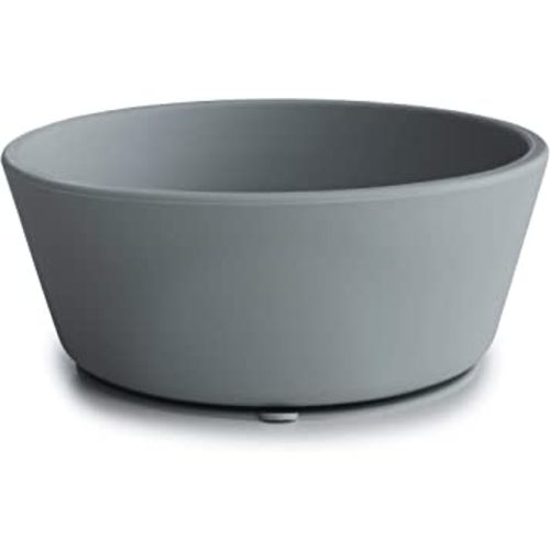 mushie Silicone Suction Bowl | BPA-Free Non-Slip Design (Stone)