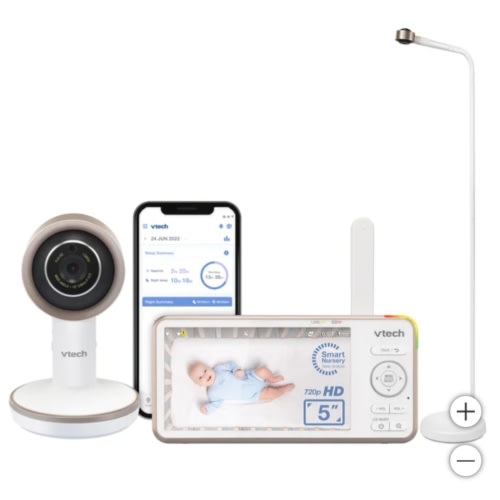 VTech V-Care Smart Video Baby Monitor with Over-the-Crib Floor Stand