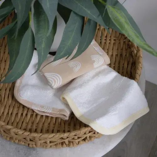 Bubba Blue 3 Pack Wash Cloths Nordic Vanilla/Latte | Baby Bunting NZ