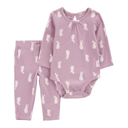 Baby 2-Piece Bunny Print Bodysuit Pant Set - Carter's | Carter's