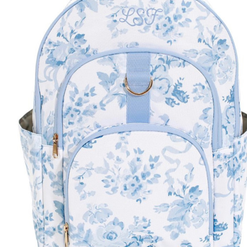 Blue Damask Floral Backpack | Pottery Barn Kids