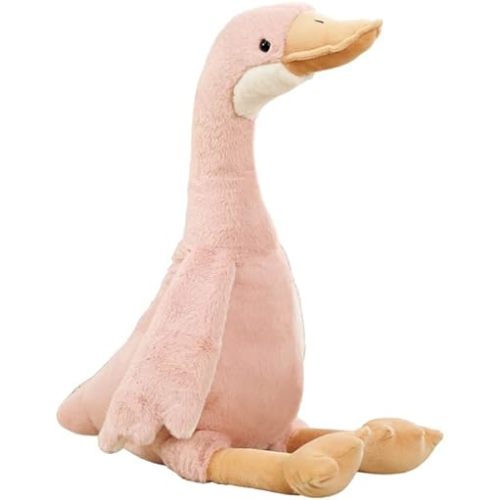 zhidiloveyou 19.7" Goose Stuffed Animal Plush Kawaii Swan Toy Soft Doll for Girls Boys, Pink