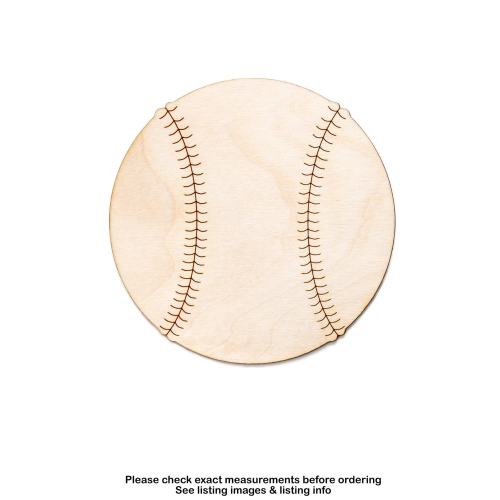 Baseball Wood Cutout-Sports Theme Wood Decor-Various Sizes-Wooden Ball-Playground Theme Decor-Sports Shapes-Ball game Decor-Baseball Theme