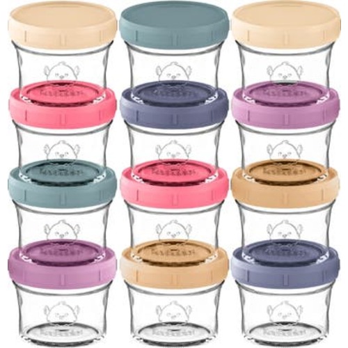 12-Pack Prep Jars Baby Food Storage Glass Containers