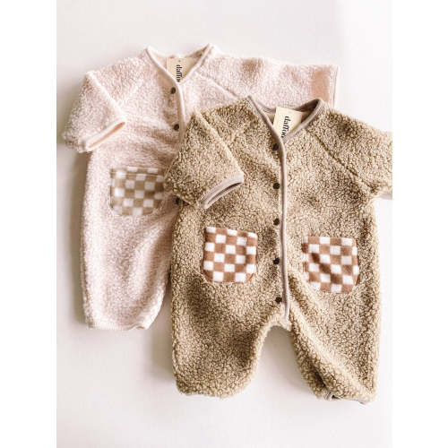 teddy jumpsuit - Beige