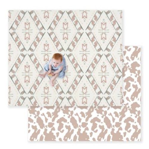 Jumpoff Jo - Waterproof Foam Padded Play Mat For Infants, Babies, Toddlers, Play Pens & Tummy Time, Foldable Activity Mat - Rainbow Dash