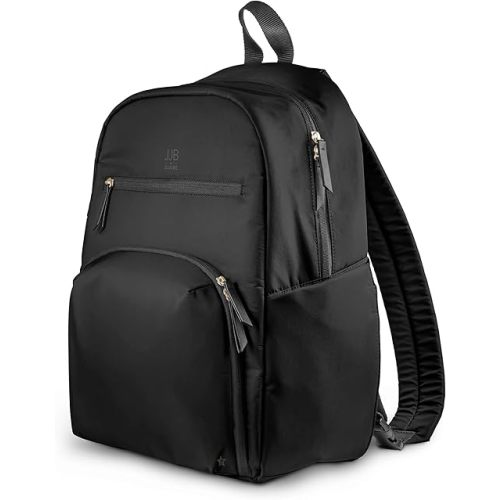 Jujube New Deluxe Diaper Bag Backpack with Portable Changing Pad, Stroller Straps, Large Travel Backpack for Boy or Girl, Carrying Baby Bottles, Diapers, Pacifiers, Black