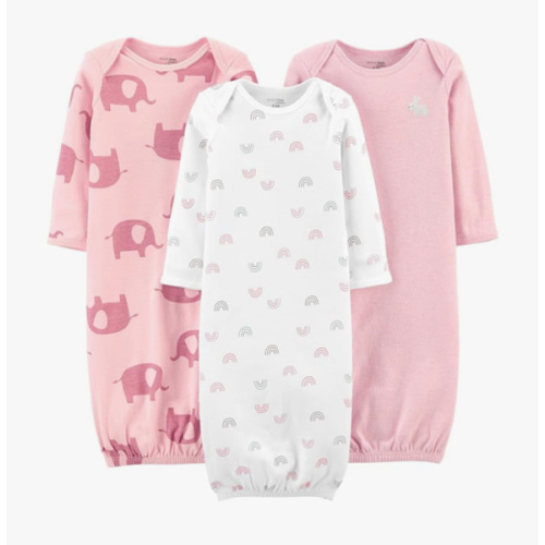 Simple Joys by Carter's Baby Girls' 3-Pack Cotton Sleeper Gown