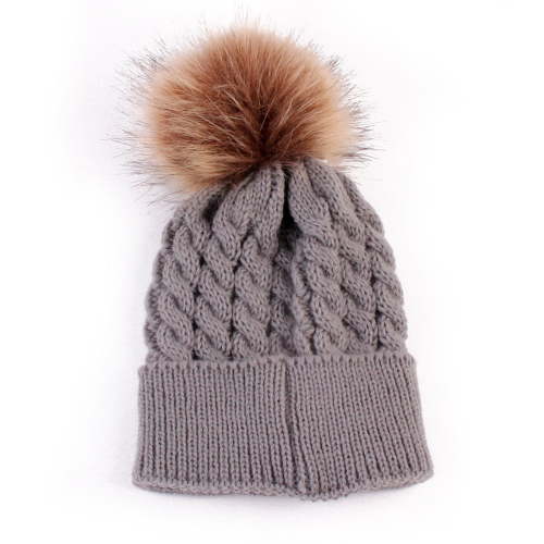 Odeerbi Baby Boys Girls Beanie Infant Toddler Knitted Hats Kids Pure Color Children's Hat Pure Color Wool Ball Children's Warm Cap