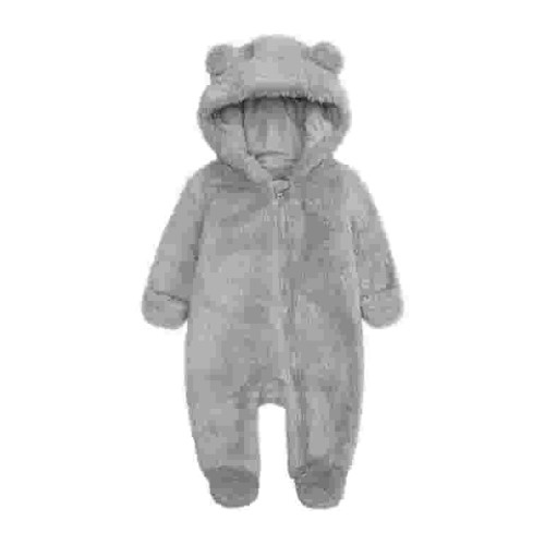 Elainilye Fashion Unisex Baby Clothes Newborn Boys Girls Plush Cute Bear Ears Winter Thick Warm Jumpsuit Romper, Sizes 3-6 Months