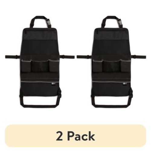 (2 pack) SafeFit® Infant and Toddler 2-in-1 Car Backseat and Stroller Organizer, Black, Unisex