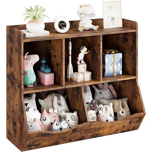 IDEALHOUSE Toy Bookshelf and Bookcase, Multi Shelf with Cubby Organizer Cabinet for Storage Books and Toys, for Bedroom, Playroom, Hallway