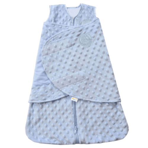 Blue Plushy Dot Velboa Swaddle| HALO