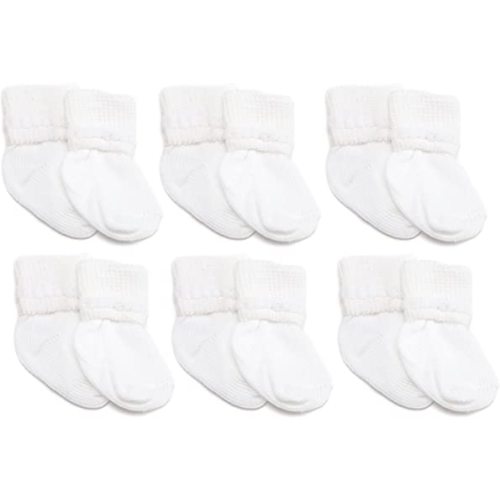 Jefferies Socks Rock-A-Bye Bootie, 6 Pack, White