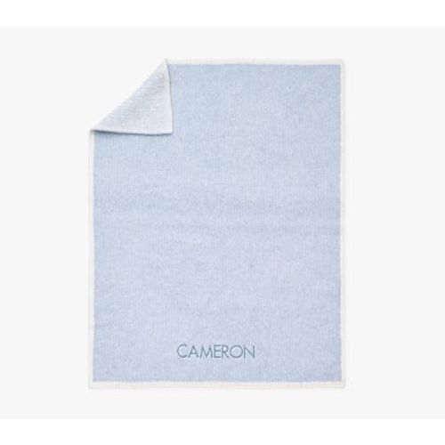Border Baby Blanket, Chambray Blue