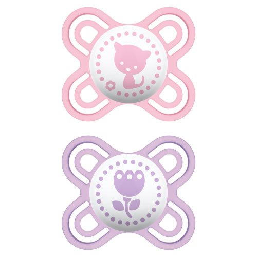 MAM Perfect Start Pacifier, 0-2 Months, Girl, 2 Pack